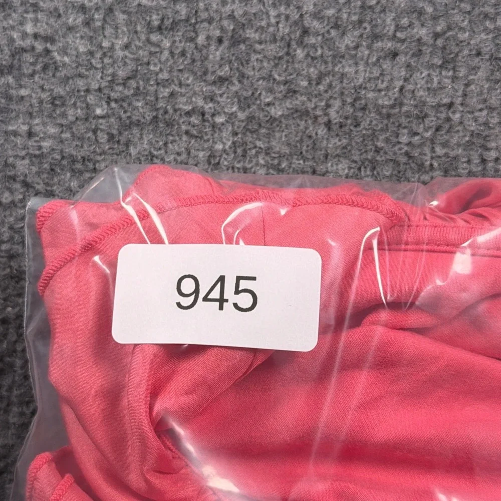 Lauren Ralph Lauren Sleeveless Top Womens XL Coral Pink Ruffle V-Neck READ